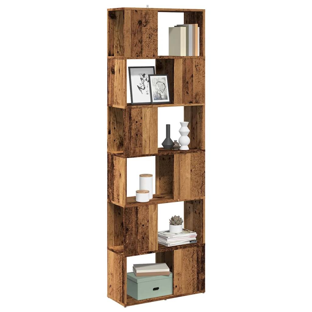 VidaXL Boekenkast/kamerscherm 60x24x186 cm oud houtkleurig
