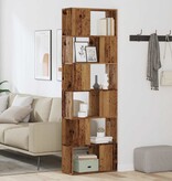 VidaXL Boekenkast/kamerscherm 60x24x186 cm oud houtkleurig