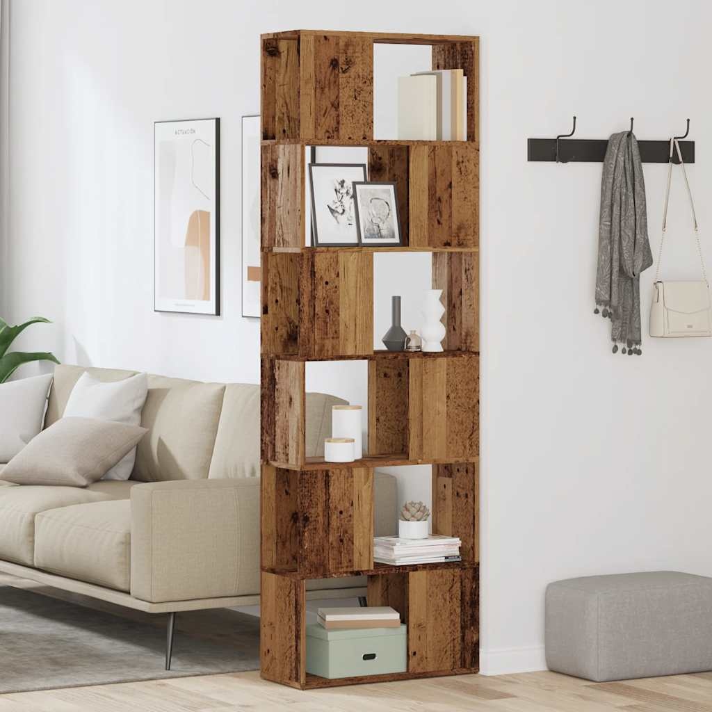 VidaXL Boekenkast/kamerscherm 60x24x186 cm oud houtkleurig