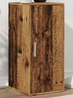 VidaXL Schoenenkast 32x35x70 cm bewerkt hout oud houtkleurig