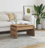 VidaXL Salontafel 68x50x38 cm bewerkt hout artisanaal eikenkleur