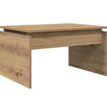 VidaXL Salontafel 68x50x38 cm bewerkt hout artisanaal eikenkleur