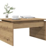 VidaXL Salontafel 68x50x38 cm bewerkt hout artisanaal eikenkleur