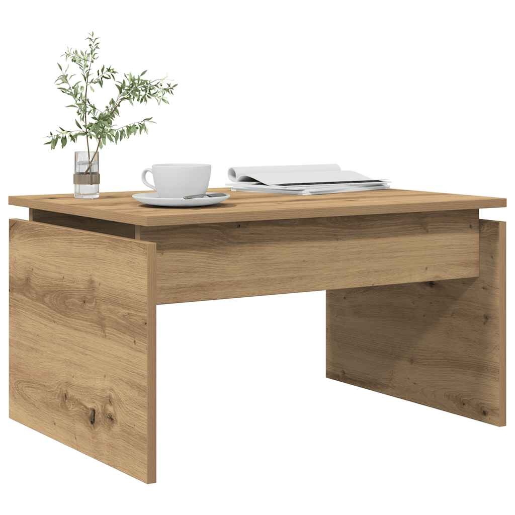 VidaXL Salontafel 68x50x38 cm bewerkt hout artisanaal eikenkleur