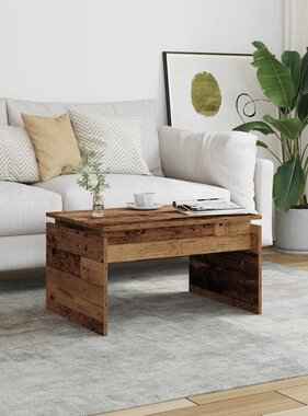 VidaXL Salontafel 68x50x38 cm bewerkt hout oud houtkleurig
