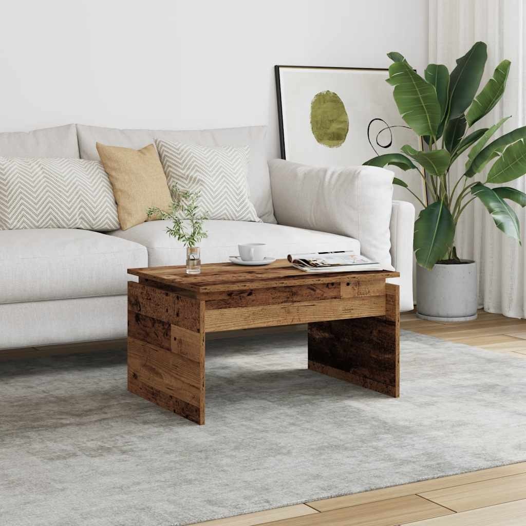 VidaXL Salontafel 68x50x38 cm bewerkt hout oud houtkleurig