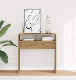 VidaXL Wandtafel 78x30x80 cm bewerkt hout artisanaal eikenkleur