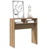 VidaXL Wandtafel 78x30x80 cm bewerkt hout artisanaal eikenkleur