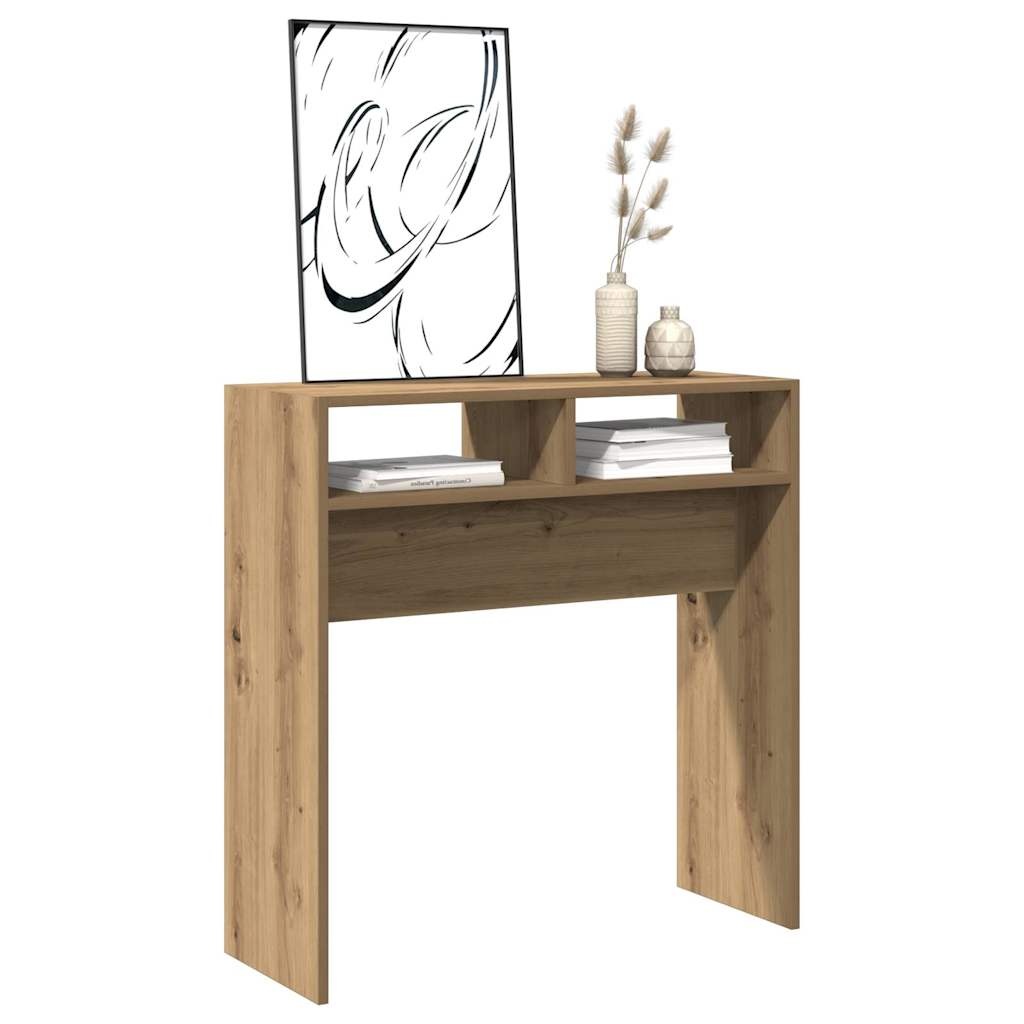 VidaXL Wandtafel 78x30x80 cm bewerkt hout artisanaal eikenkleur