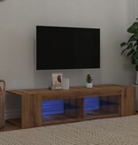 VidaXL Tv-meubel met LED 135x39x30 cm bewerkt hout artisanaal eiken