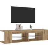 VidaXL Tv-meubel met LED 135x39x30 cm bewerkt hout artisanaal eiken