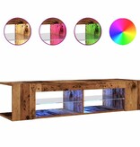 VidaXL Tv-meubel met LED 135x39x30 cm bewerkt hout oud hout