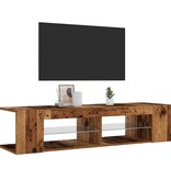 VidaXL Tv-meubel met LED 135x39x30 cm bewerkt hout oud hout