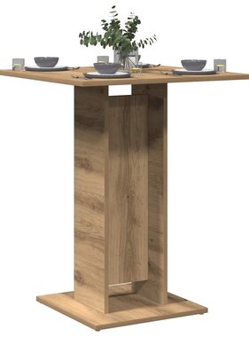 VidaXL Bistrotafel 60x60x75 cm spaanplaat artisanaal eikenkleurig