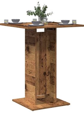 VidaXL Bistrotafel 60x60x75 cm bewerkt hout oud houtkleurig