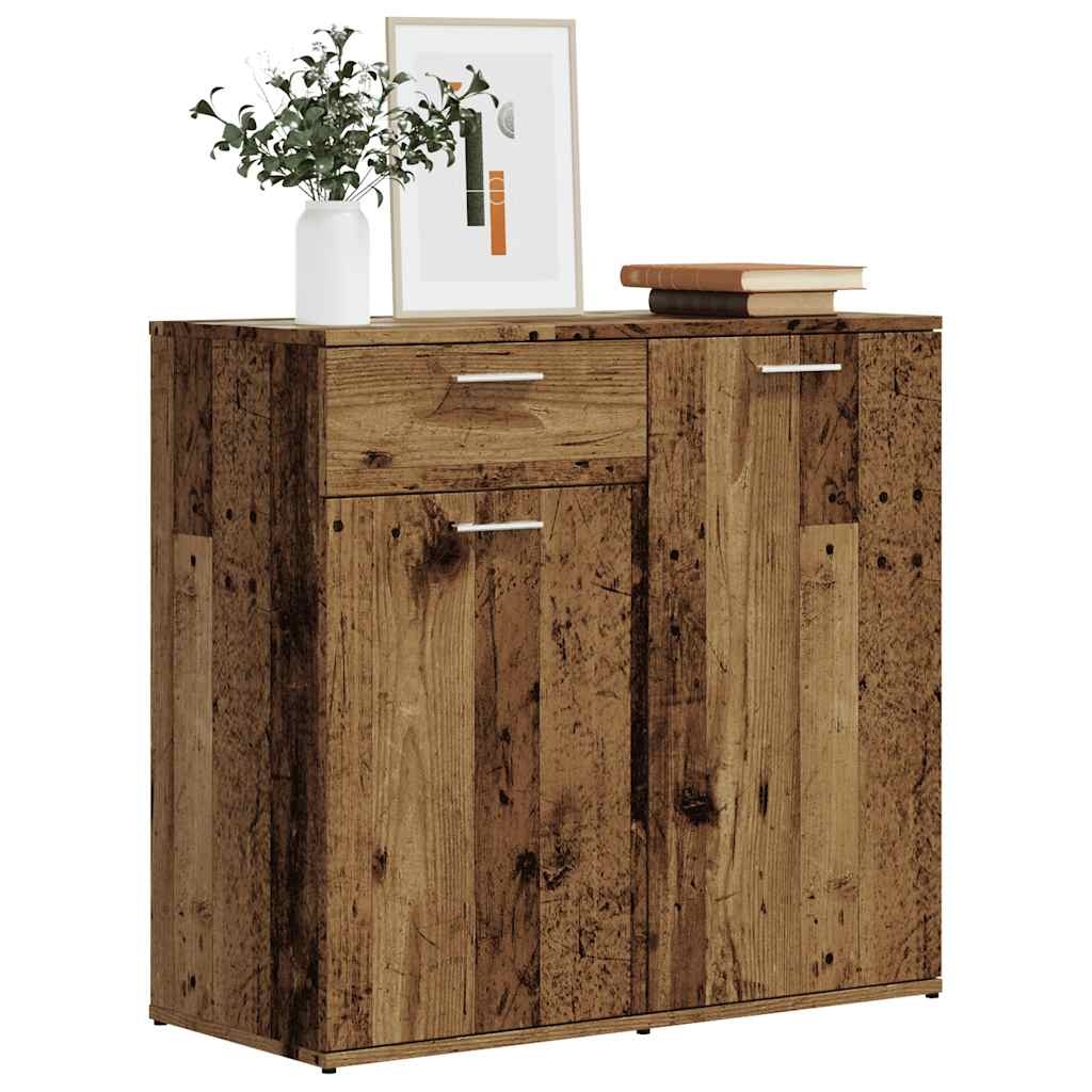 VidaXL Dressoir 80x36x75 cm bewerkt hout oud houtkleurig