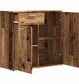 VidaXL Dressoir 80x36x75 cm bewerkt hout oud houtkleurig