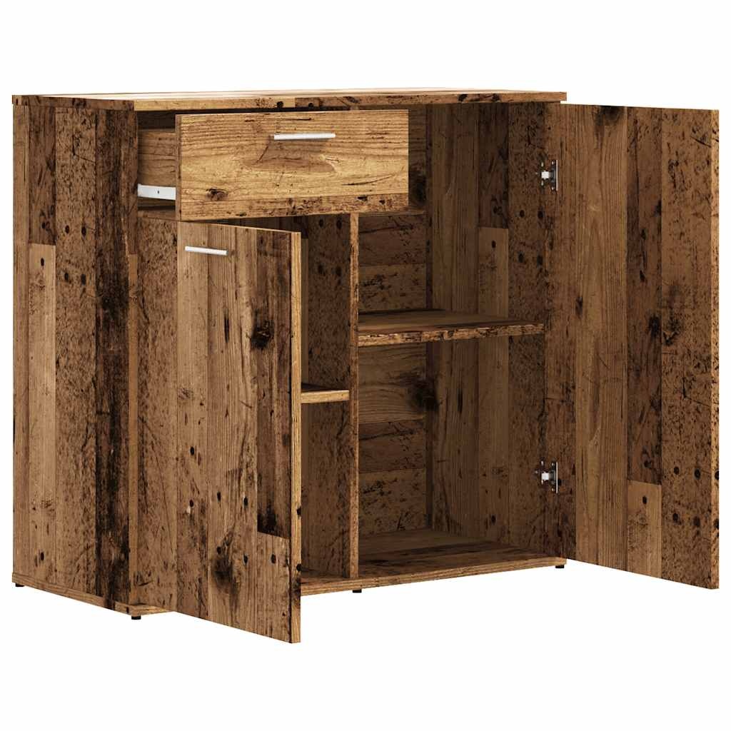 VidaXL Dressoir 80x36x75 cm bewerkt hout oud houtkleurig