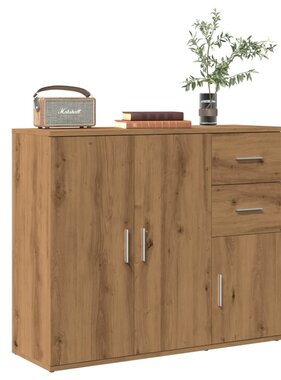 VidaXL Dressoir 91x29,5x75 cm bewerkt hout artisanaal eikenkleurig