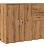 VidaXL Dressoir 91x29,5x75 cm bewerkt hout artisanaal eikenkleurig