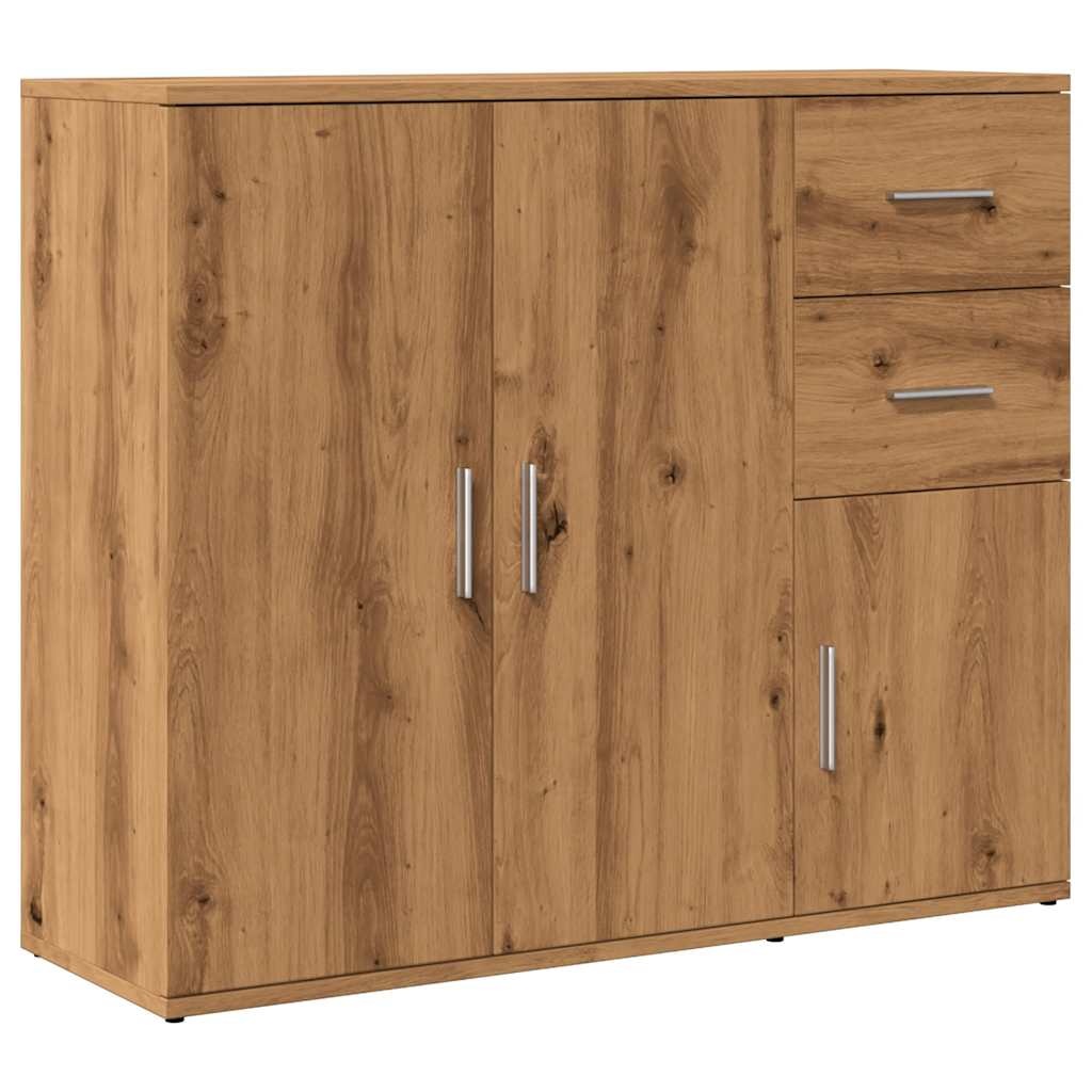 VidaXL Dressoir 91x29,5x75 cm bewerkt hout artisanaal eikenkleurig