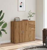 VidaXL Dressoir 91x29,5x75 cm bewerkt hout artisanaal eikenkleurig