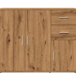 VidaXL Dressoir 91x29,5x75 cm bewerkt hout artisanaal eikenkleurig