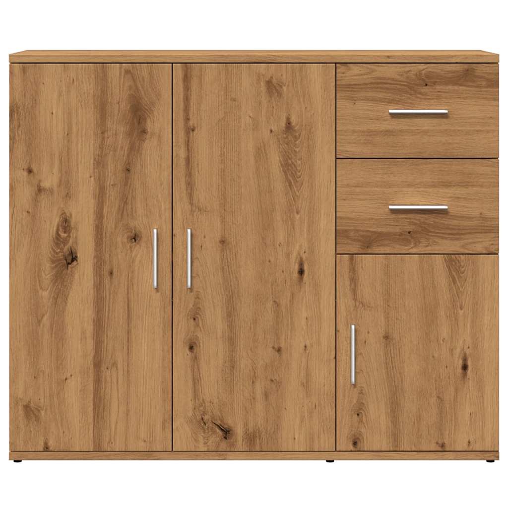 VidaXL Dressoir 91x29,5x75 cm bewerkt hout artisanaal eikenkleurig