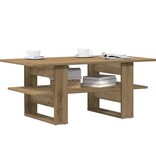 VidaXL Salontafel 102x55x42 cm bewerkt hout artisanaal eikenkleur