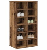 VidaXL Schoenenrek 54x34x100,5 cm bewerkt hout oud houtkleurig