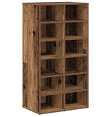 VidaXL Schoenenrek 54x34x100,5 cm bewerkt hout oud houtkleurig