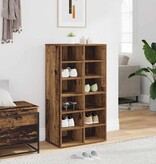 VidaXL Schoenenrek 54x34x100,5 cm bewerkt hout oud houtkleurig