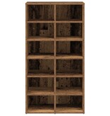 VidaXL Schoenenrek 54x34x100,5 cm bewerkt hout oud houtkleurig