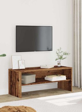 VidaXL Tv-meubel 100x40x40 cm bewerkt hout oud houtkleurig