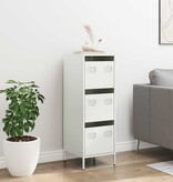 VidaXL Hoge kast 39x35x103,5 cm staal zwart