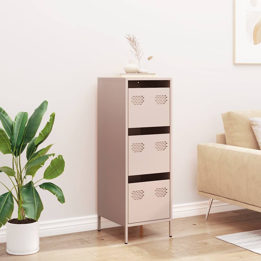 VidaXL Hoge kast 39x35x103,5 cm staal zwart