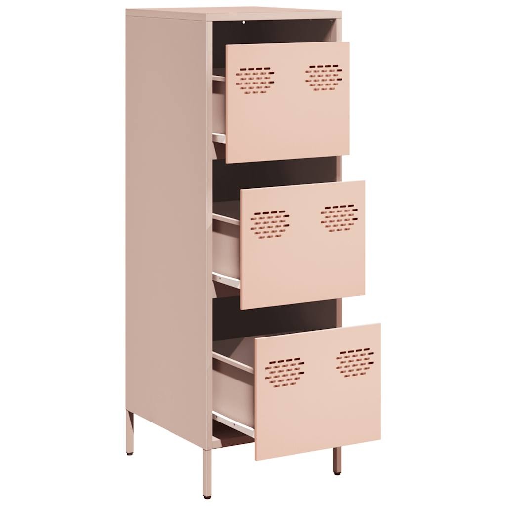 VidaXL Hoge kast 39x35x103,5 cm staal zwart