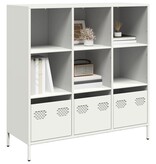 VidaXL Hoge kast 101,5x39x103,5 cm staal wit