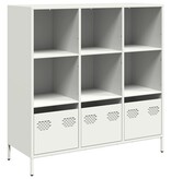 VidaXL Hoge kast 101,5x39x103,5 cm staal wit