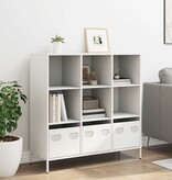 VidaXL Hoge kast 101,5x39x103,5 cm staal wit