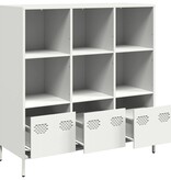 VidaXL Hoge kast 101,5x39x103,5 cm staal wit