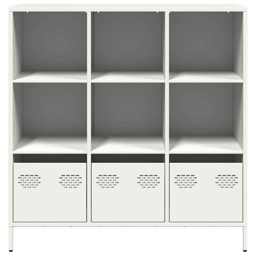 VidaXL Hoge kast 101,5x39x103,5 cm staal wit