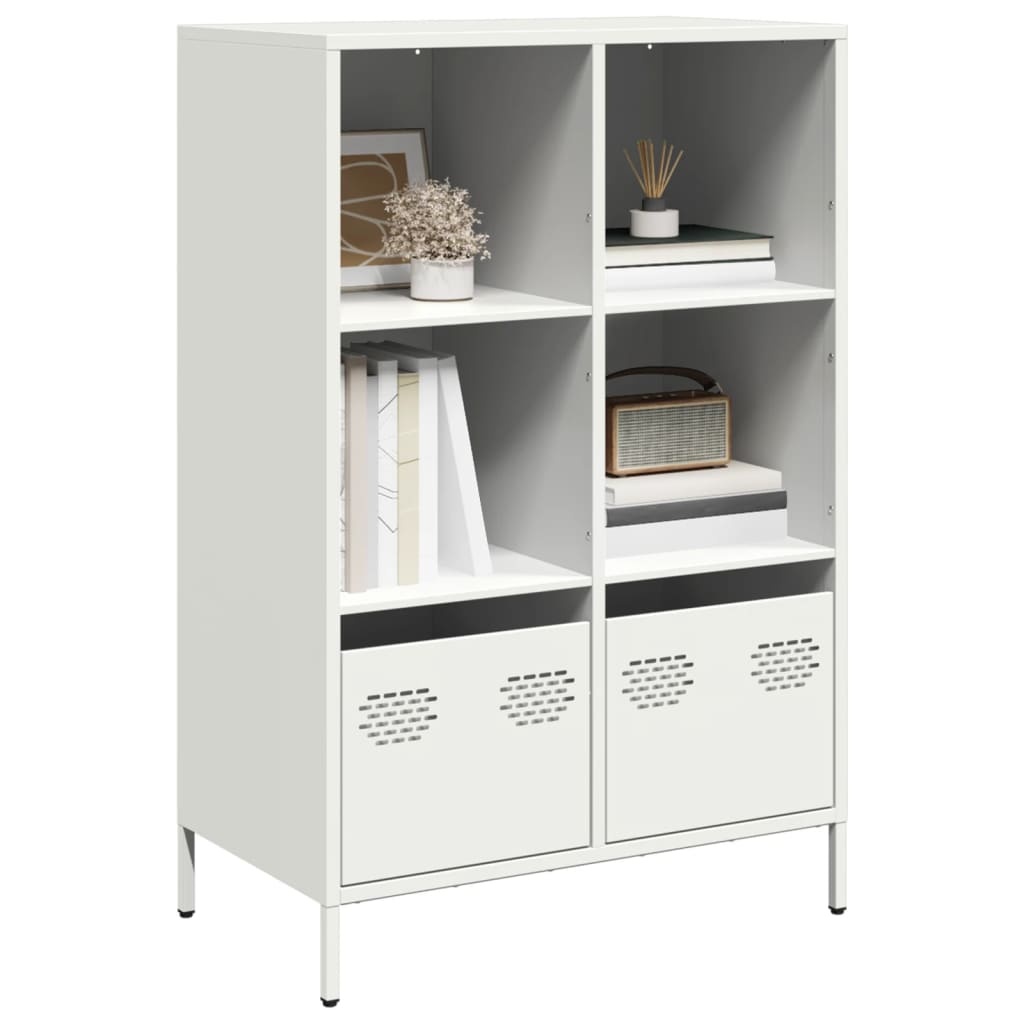 VidaXL Hoge kast 68x39x103,5 cm staal wit
