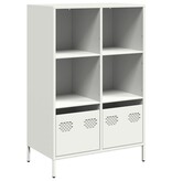 VidaXL Hoge kast 68x39x103,5 cm staal wit