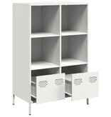 VidaXL Hoge kast 68x39x103,5 cm staal wit