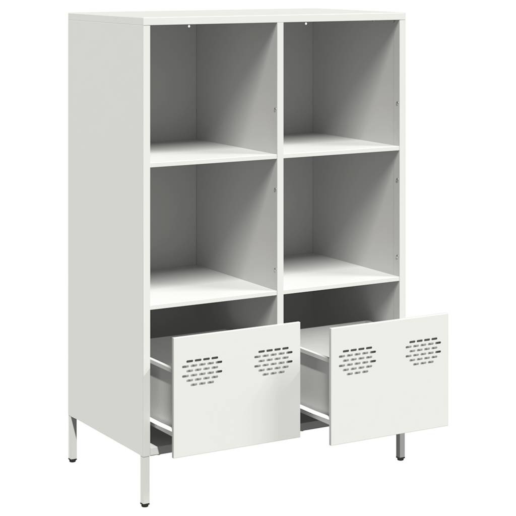 VidaXL Hoge kast 68x39x103,5 cm staal wit