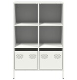VidaXL Hoge kast 68x39x103,5 cm staal wit