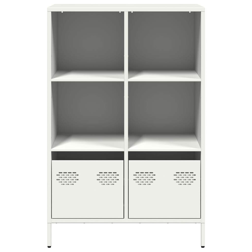 VidaXL Hoge kast 68x39x103,5 cm staal wit