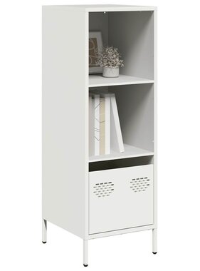 VidaXL Hoge kast 35x39x103,5 cm staal wit