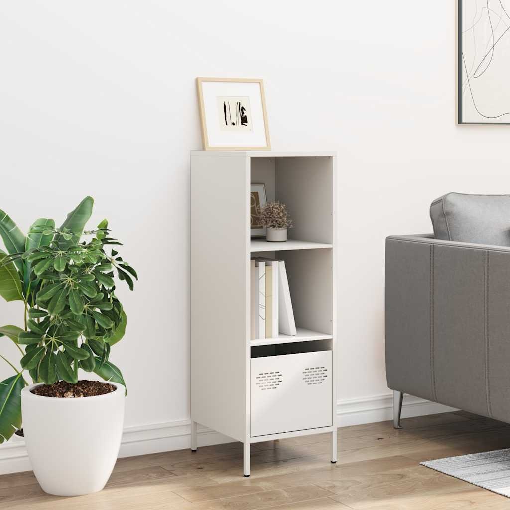 VidaXL Hoge kast 35x39x103,5 cm staal wit